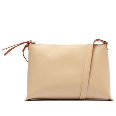 Crossbody Nude Anacapri Couro Cora Pequena