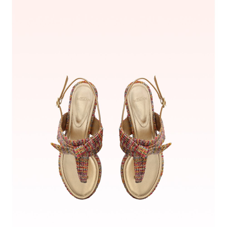 Clarita Thong Sandal Arancione/Golden
