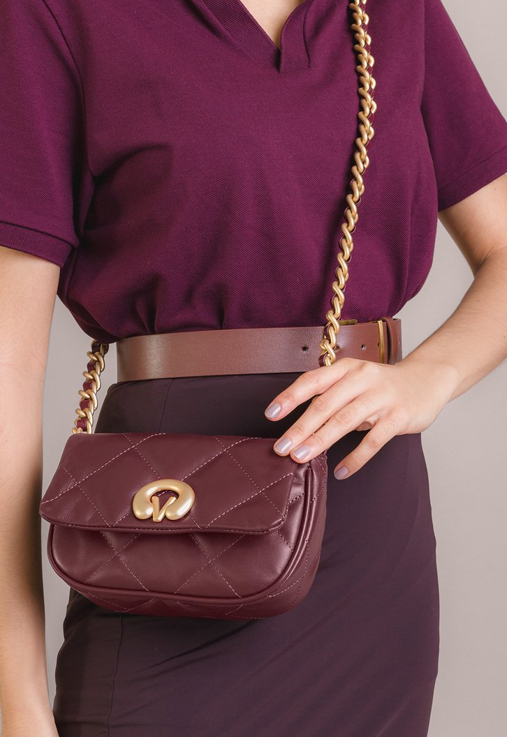 Bolsa Tiracolo Cristine Média Bordô