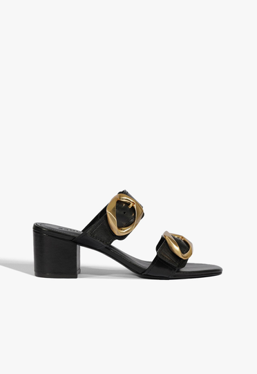 Tamanco Olga Couro Preto | ZZ MALL