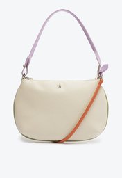 Bolsa Tiracolo Off-white E Colorida Anacapri Lisa Média