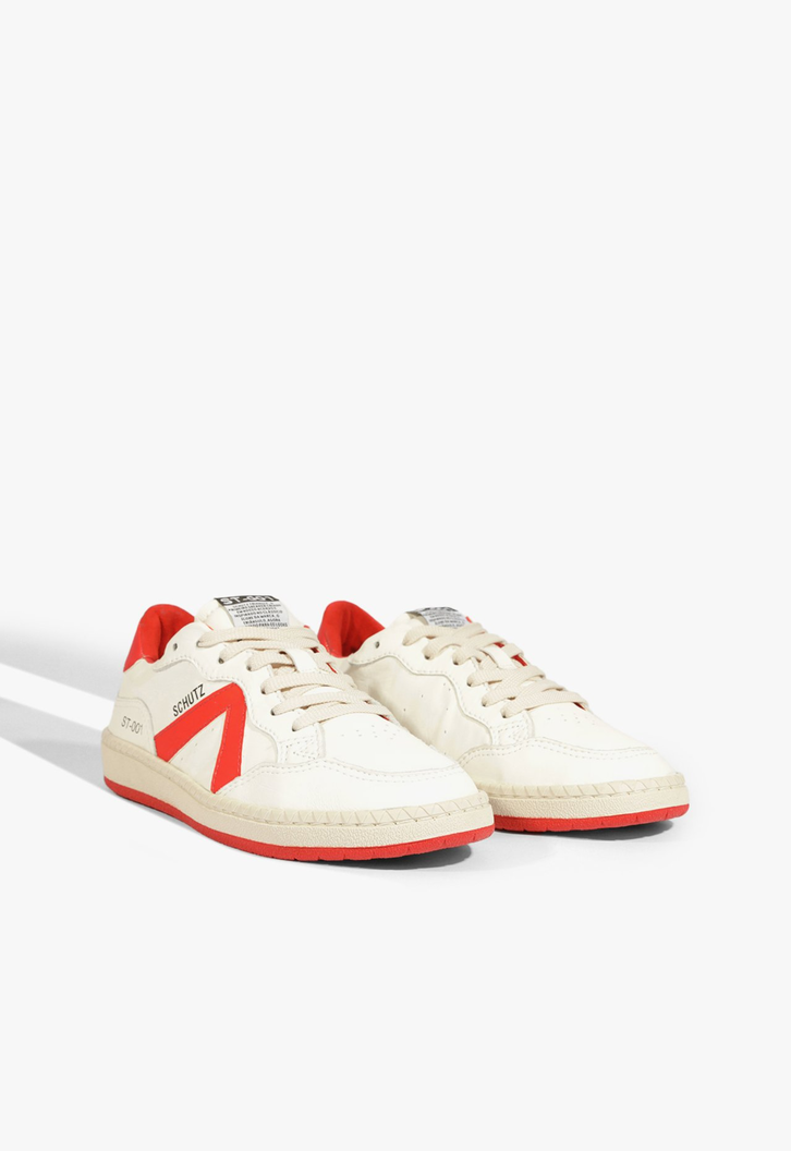 Tênis Schutz ST 001 Branco e Laranja