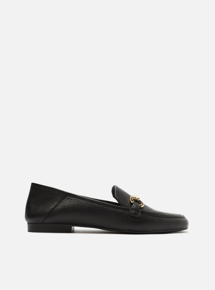 Mocassim Preto Arezzo Couro Luma