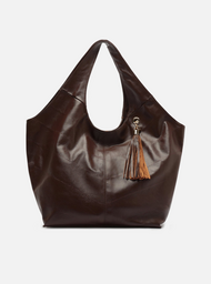Bolsa Hobo Marrom Cocoa Couro Ísis Grande