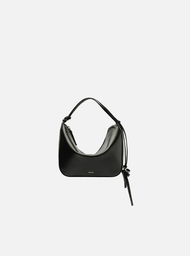 Bolsa Tiracolo Preta Couro Pequena Alças Mix