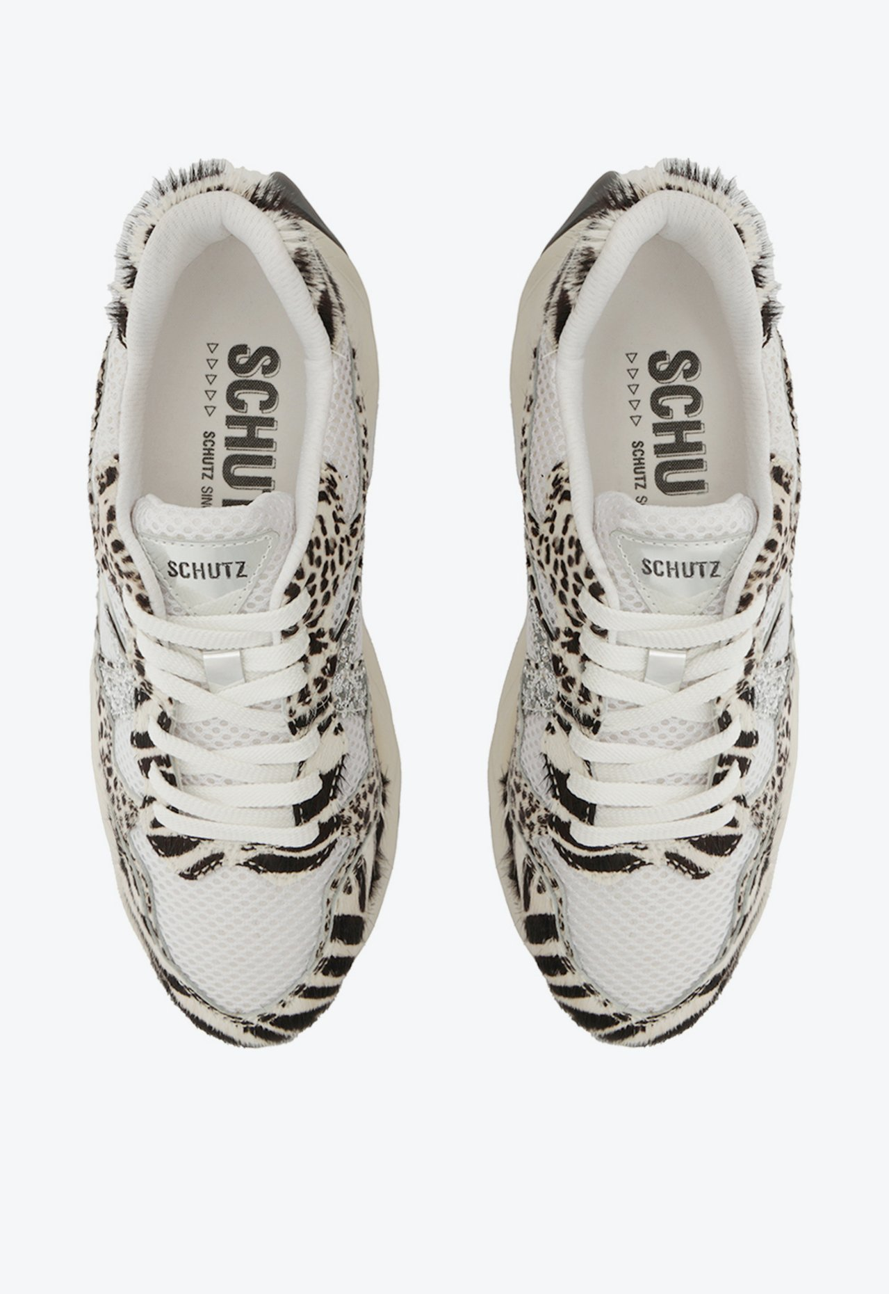Tênis Branco Schutz St Hint Textura Zebra Glitter | ZZ MALL