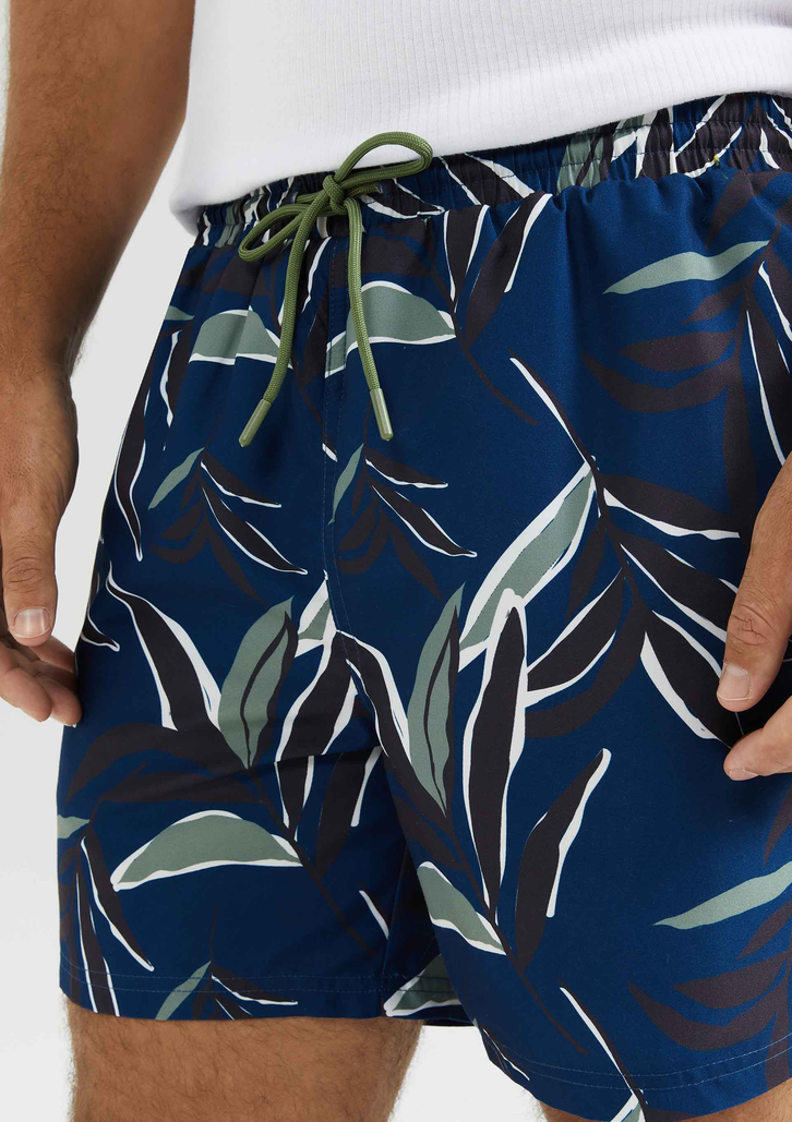 Shorts Azul Escuro Hering Praia Estampado
