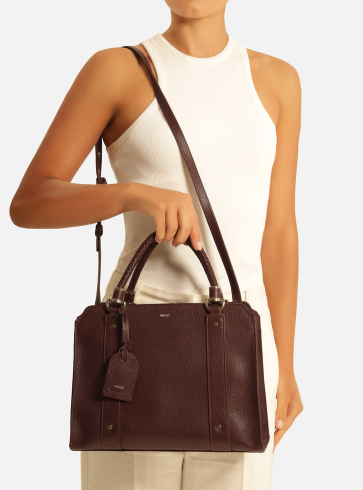 Bolsa Tote Vermelha Couro Piazza Grande