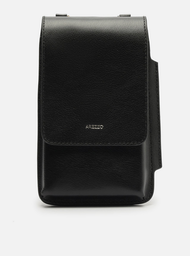 Mini Bag Porta-celular Preta Arezzo Couro Giorno