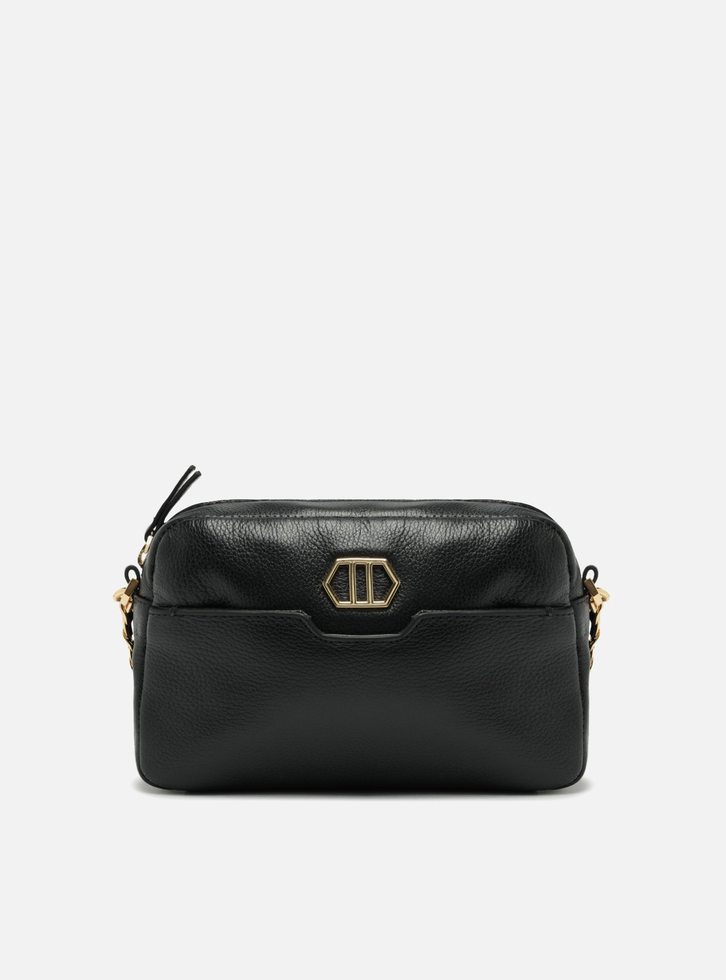 Bolsa Shopping Preta Schutz Couro Croco