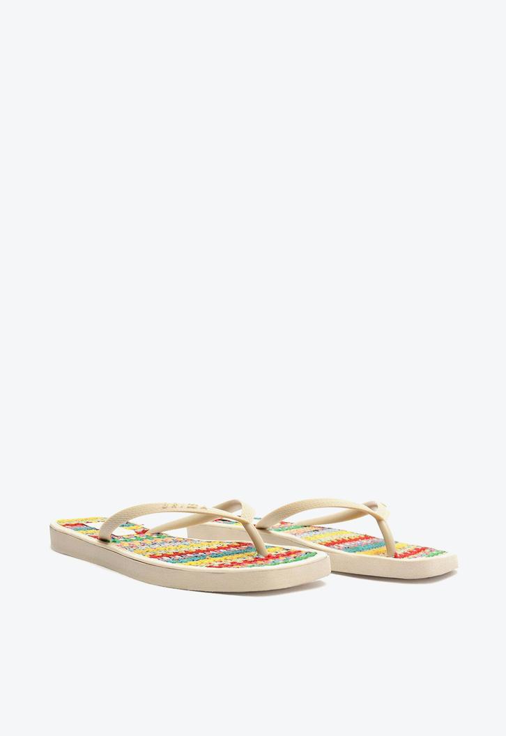 Chinelo De Dedo Brizza Panacota Square Crochê
