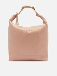 Bolsa Hobo Nude Arezzo Couro Tressê Grande Silvia Braz