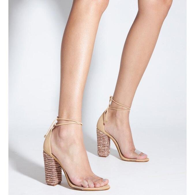 Sandália Salto Bloco Vinil Glitter Preta | Schutz - GLAMI.com.br