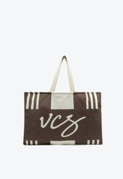 Bolsa Shopping Média + Toalha Fancy Beach Marrom