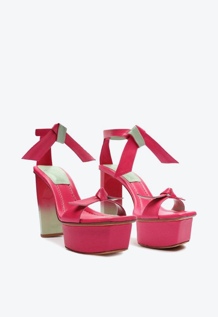 Clarita Pillar Platform Fluo Pink/Acqua Green