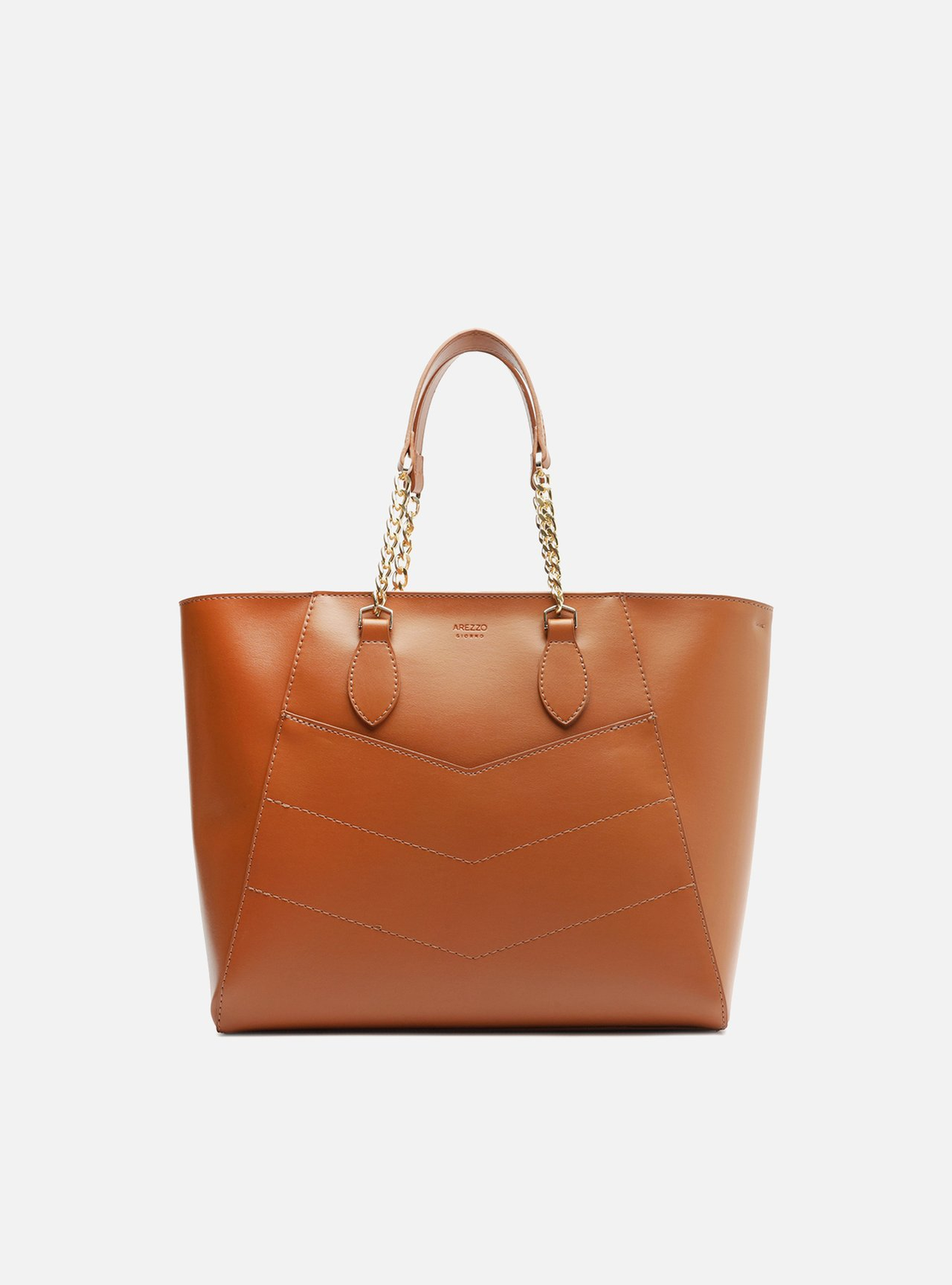 Bolsa Tote Marrom Média Costuras Bolsa Tote Marrom Média Costuras