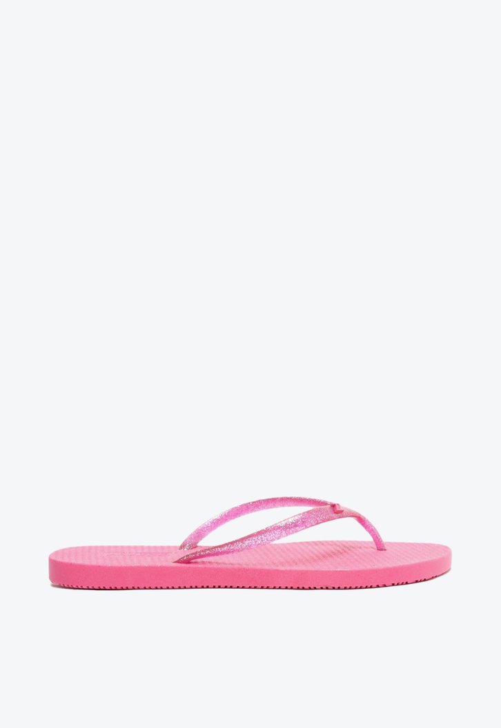 Chinelo De Dedo Rosa Brizza Tira Metalizada