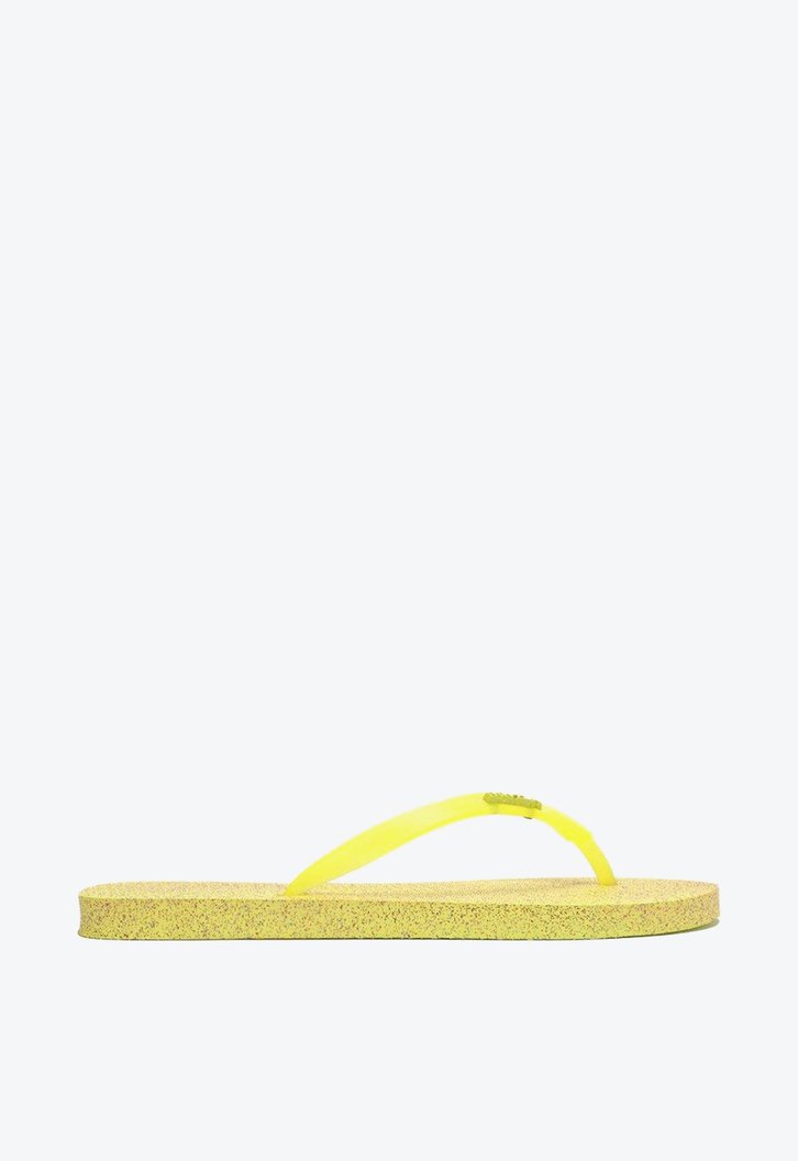 Chinelo De Dedo Amarelo Brizza Glitter
