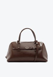 Bolsa Tiracolo  Média Verniz Madrid Marrom