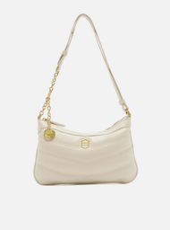 Bolsa Tiracolo Off-white Arezzo Couro Média Costuras