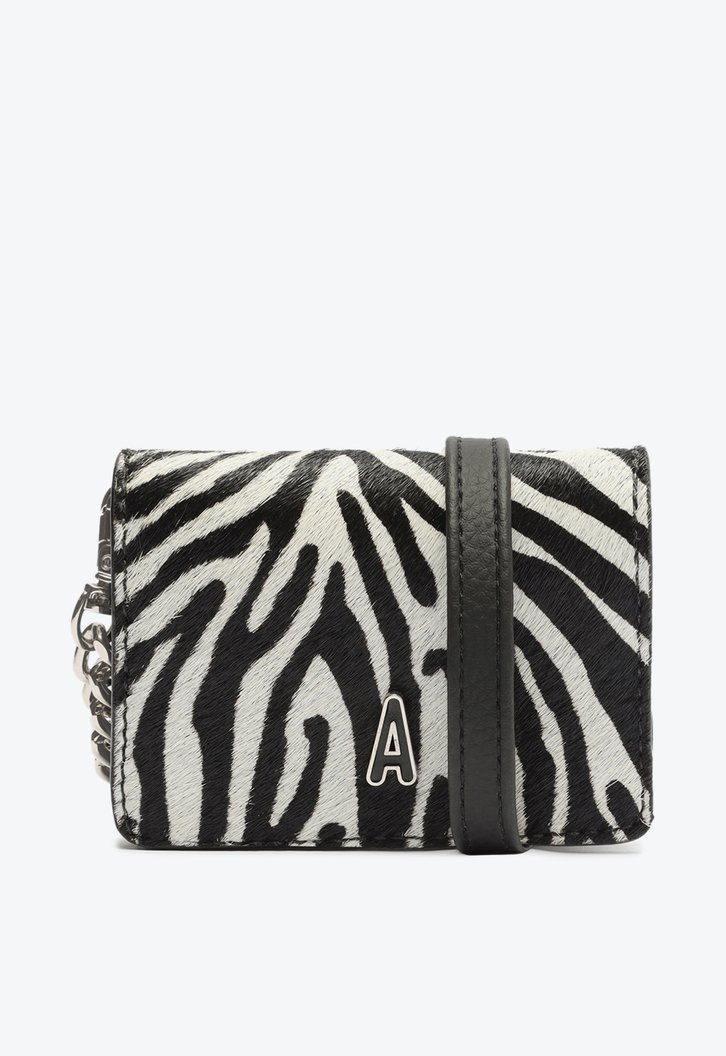 Carteira Crossbody Animal Print Anacapri Zebra Couro Pequena