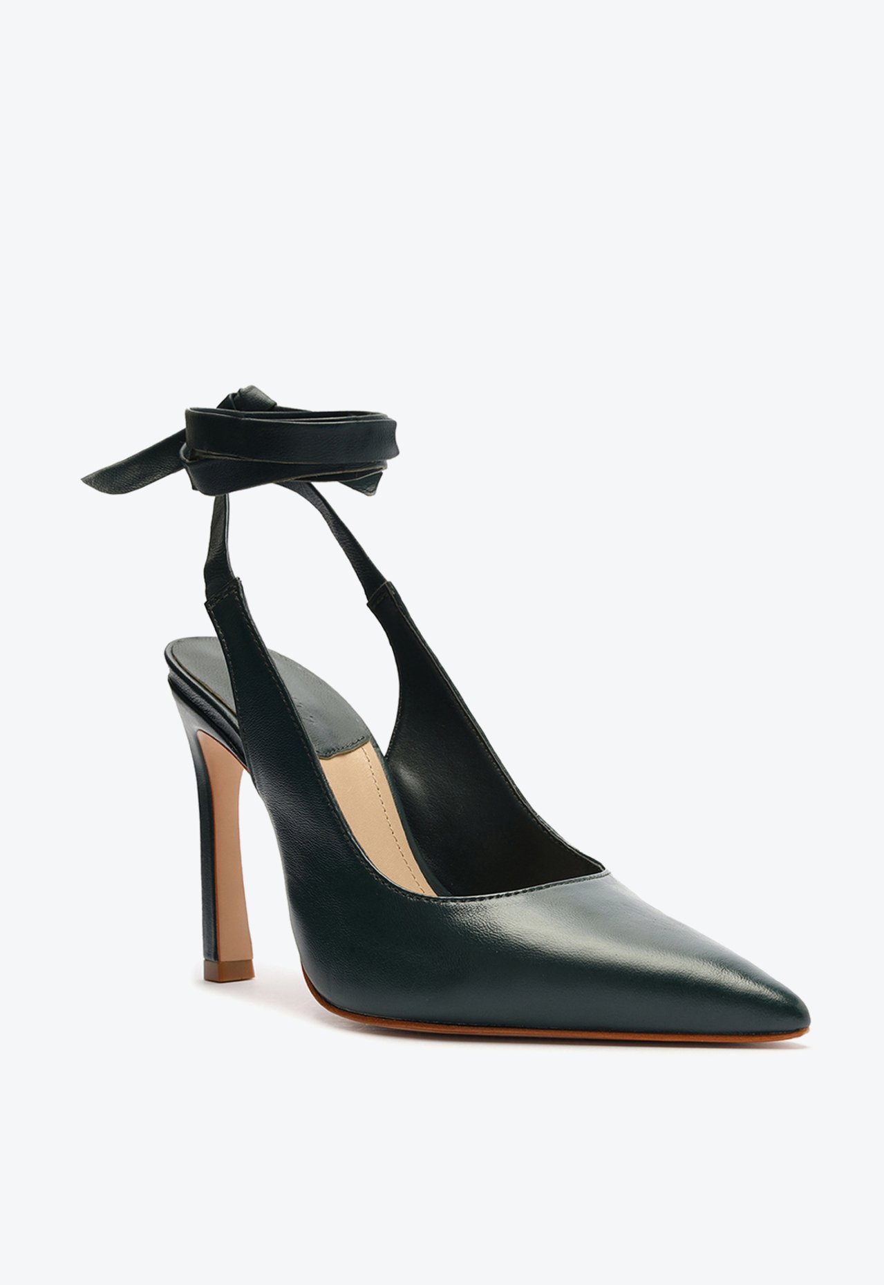 Sapato Scarpin Verde Escuro Schutz Nyla Couro | ZZ MALL