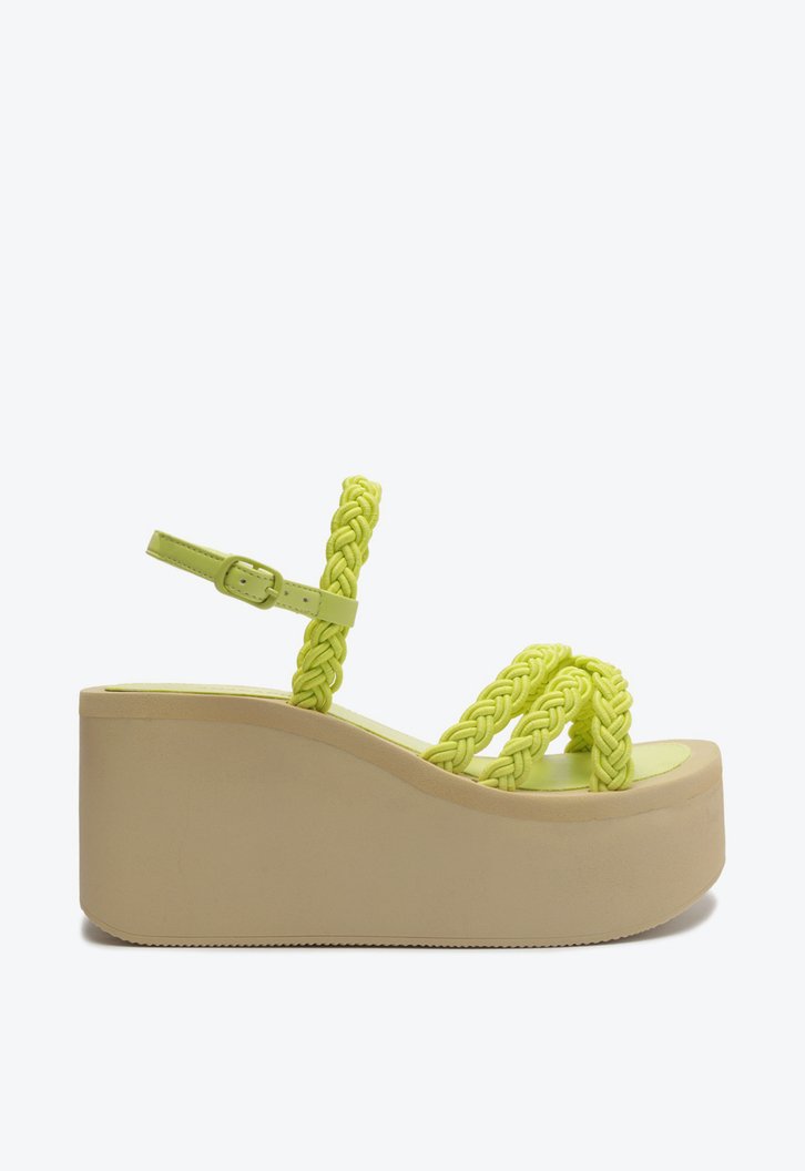 Sandália Plataforma Verde Anacapri Lemon