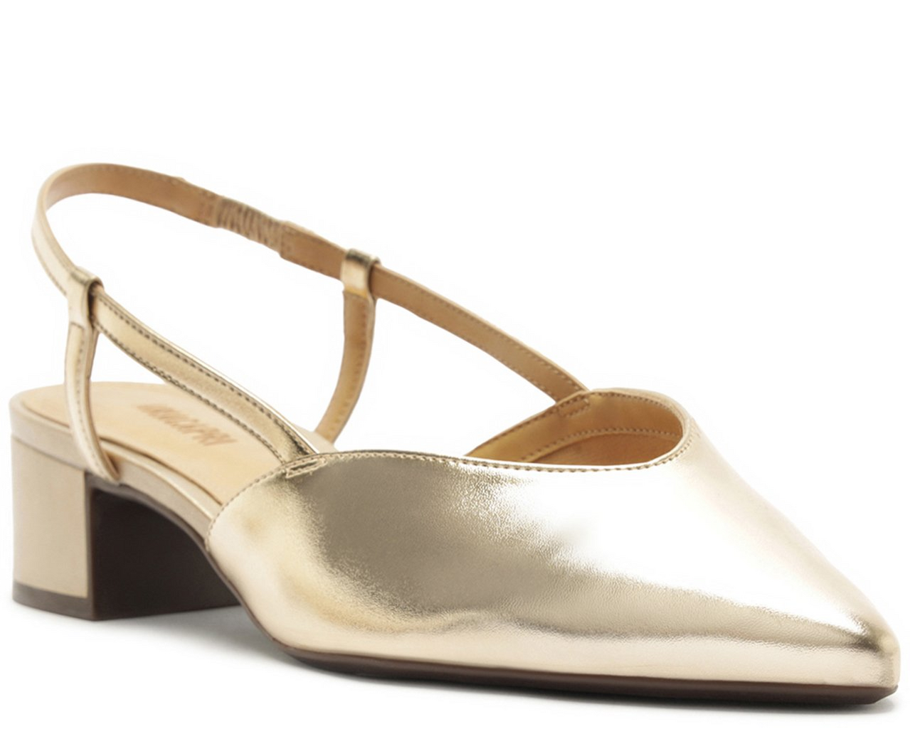 洋楽 Bapt/ no answer Sapatilha Slingback Ponta Fina Dourada | ZZ MALL