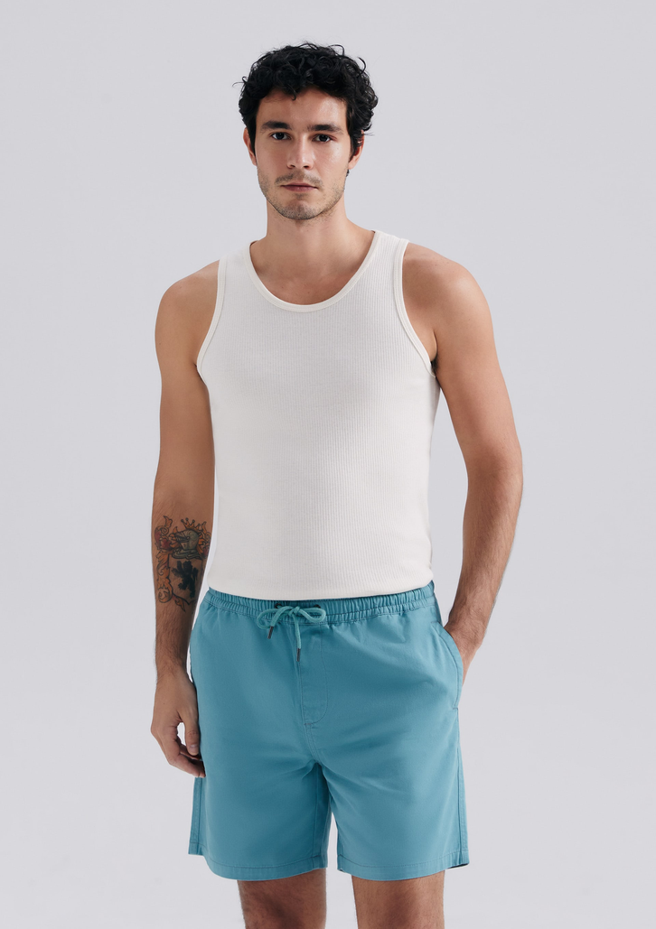 Shorts Azul Hering Masculino De Sarja