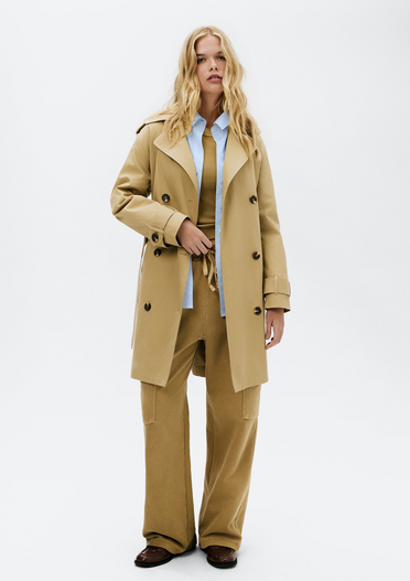 Casaco Trench Coat Bege Hering Feminino