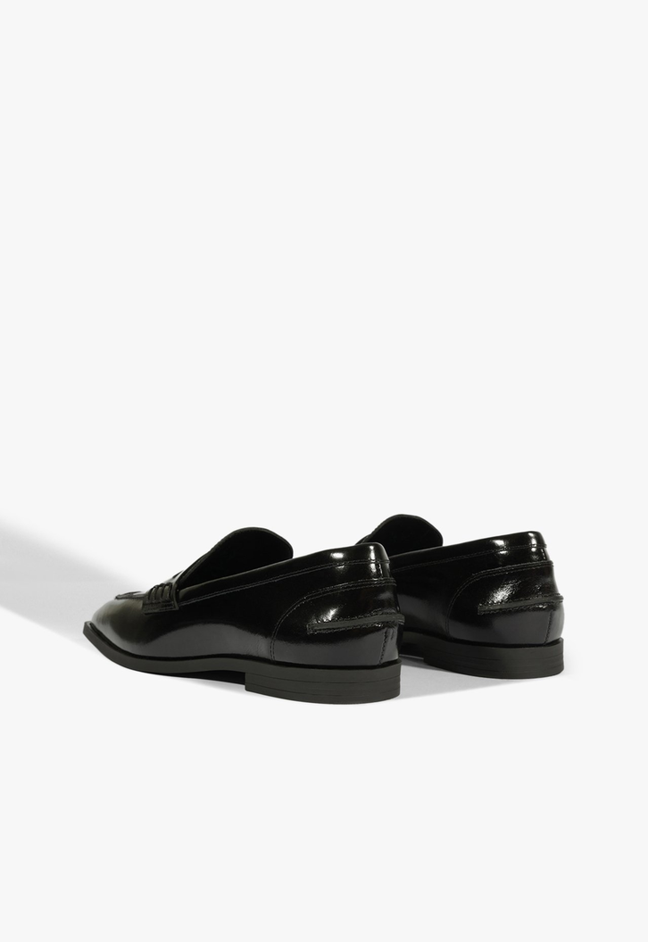Loafer Fresh Boho Couro Preto