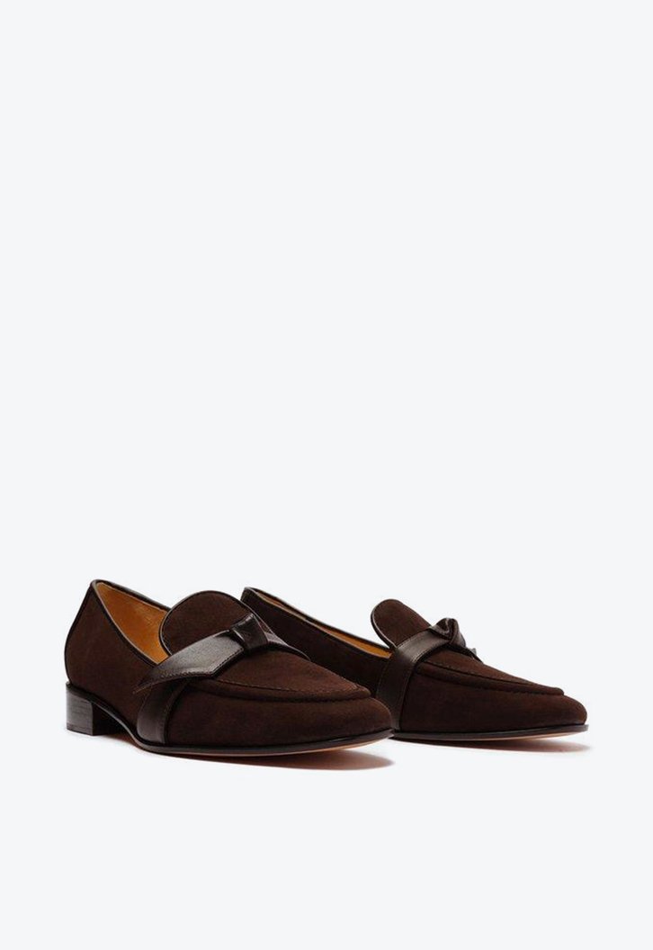 Asymmetric Clarita Loafer Round Toe Dark Brown