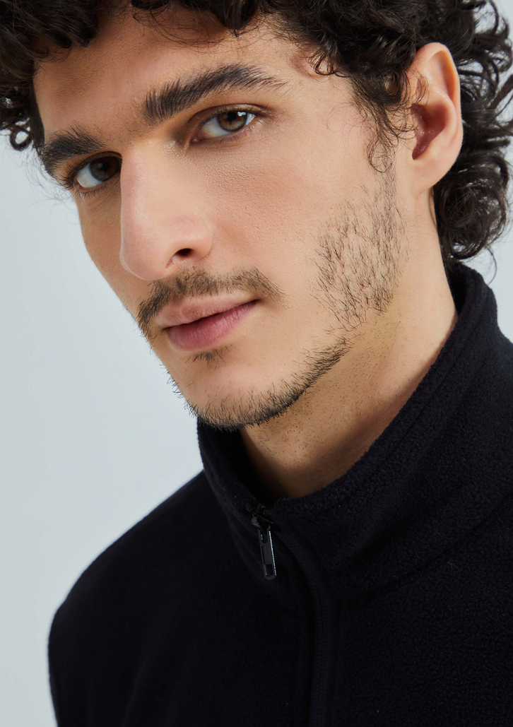 Jaqueta Preta Hering Masculina Em Fleece