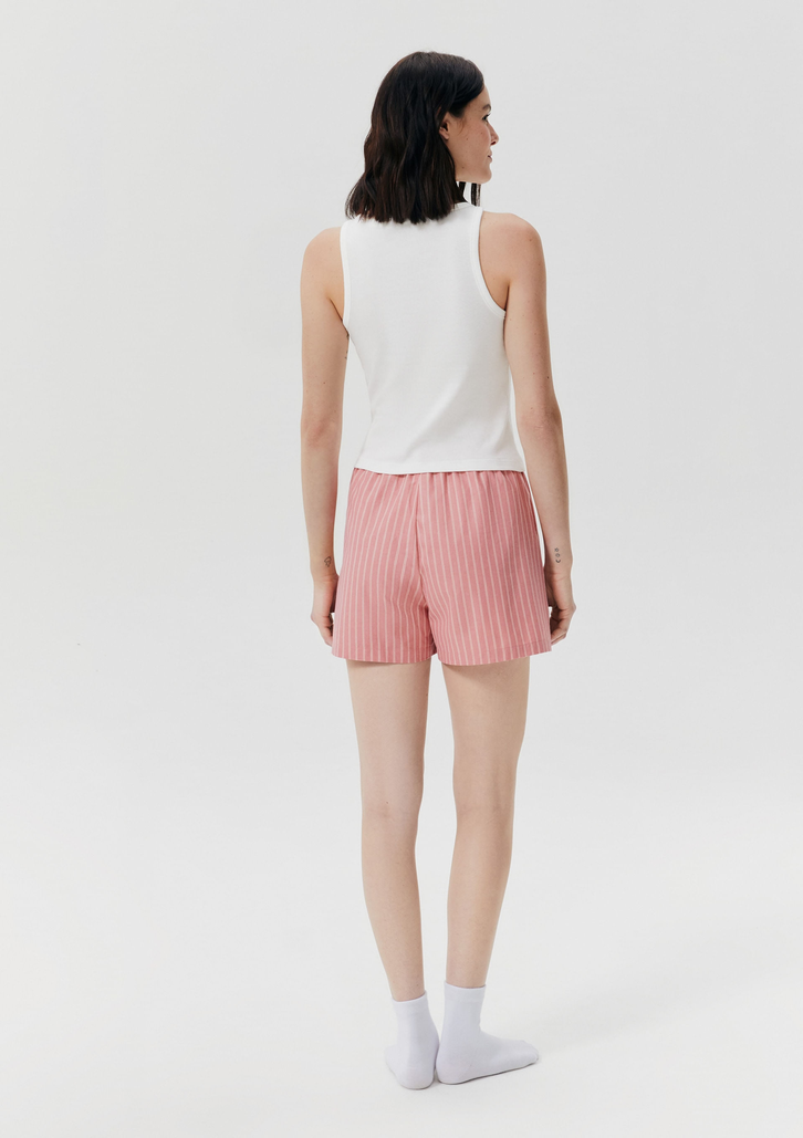 Pijama Curto Off-White Hering Feminino Fio Tinto