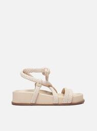 Papete Off-White Arezzo Tiras Cordão Amarração