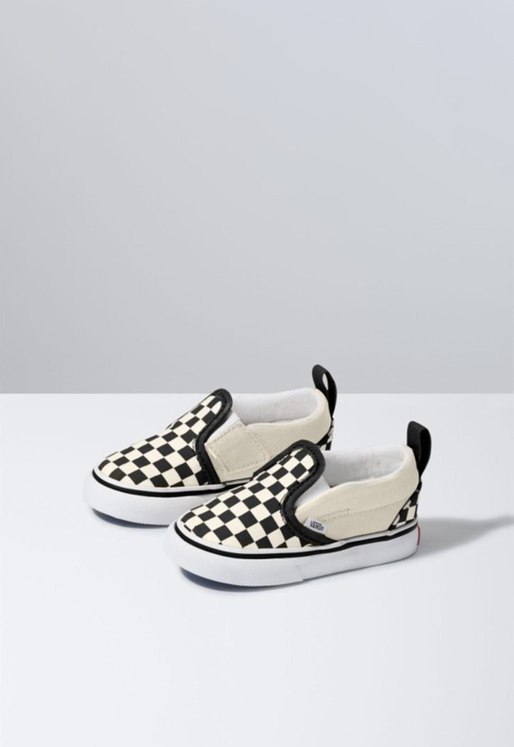 Tênis Vans Slip On V Toddler Black White