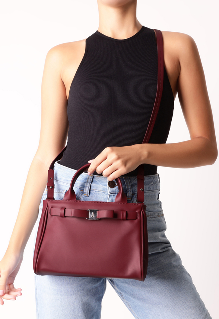 Bolsa Tote Vermelha Anacapri Média Laço