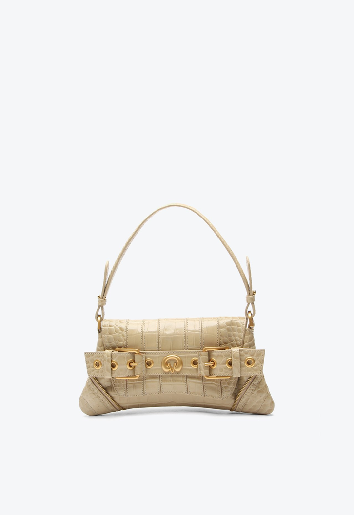 Bolsa Bege Vicenza Shoulder Lien Média | ZZ MALL