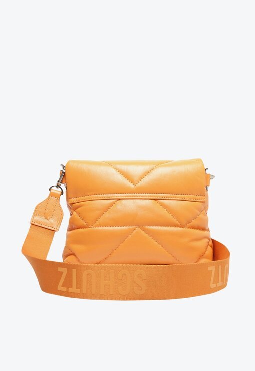 BOLSA TIRACOLO LARANJA SCHUTZ PEQUENA BARBARA COURO CORRENTE