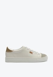 Tênis Branco E Dourado Anacapri Glam