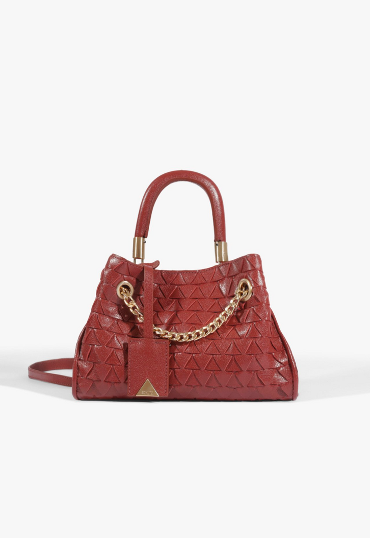 Bolsa Schutz Satchel Rebecca Média Couro Vermelha