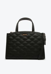 Bolsa Tote Preta Anacapri Média Matelassê Triangular