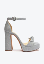 Clarita Ankle Strape Curve 120 Fabric Silver