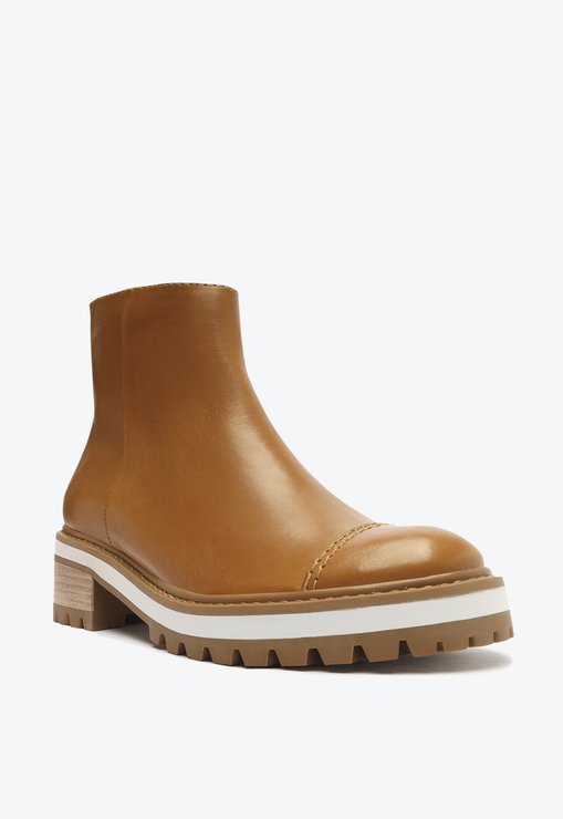 BOTA CARAMELO SCHUTZ CANO CURTO COURO