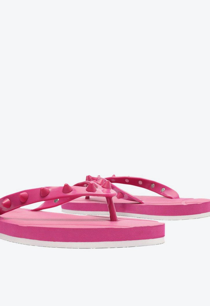 Chinelo De Dedo Rosa Brizza Studs Rock
