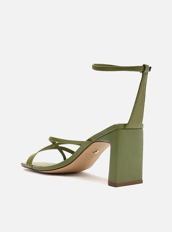 SANDÁLIA VERDE AREZZO COURO