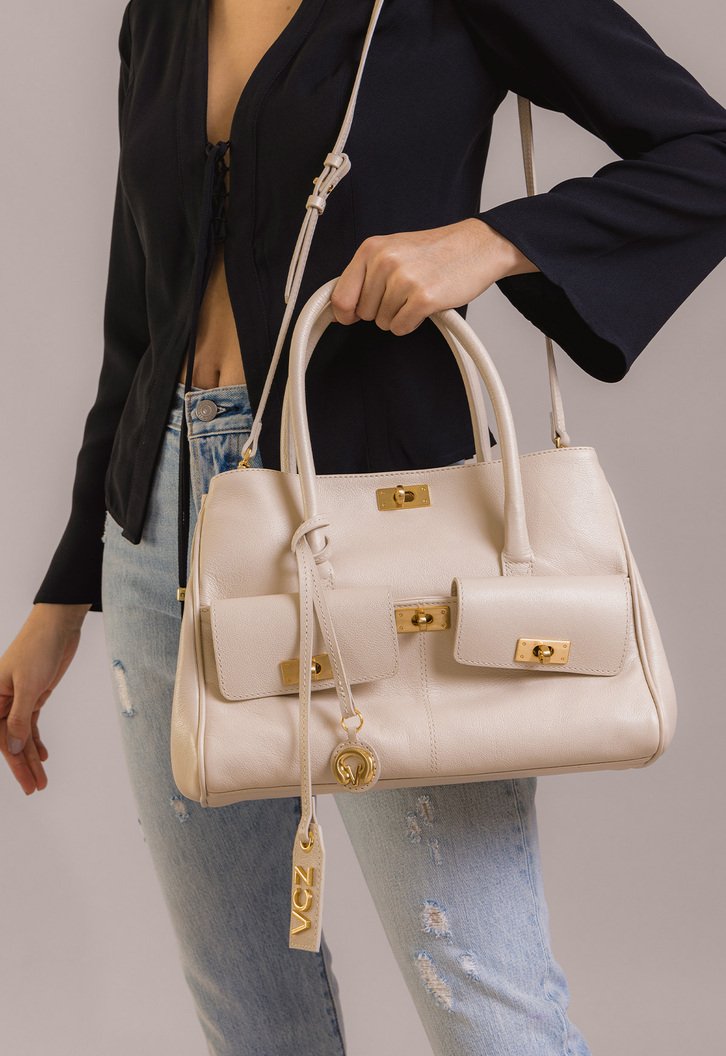 Bolsa Tote Bethany Média Bege