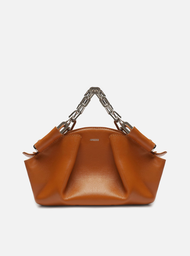 Bolsa Tiracolo Marrom Arezzo Couro Pequena Corrente