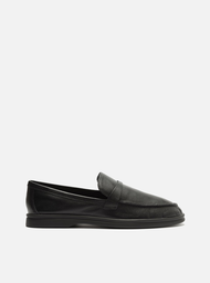 Mocassim Preto Arezzo Couro Tira Detalhe