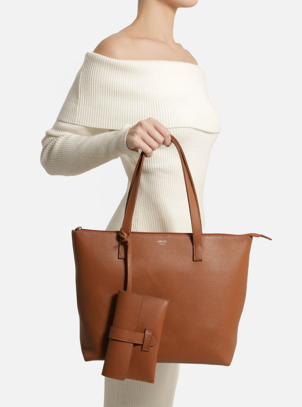 【M's bazaar】 Bolsa Shopping Marrom Mercato Grande | ZZ MALL